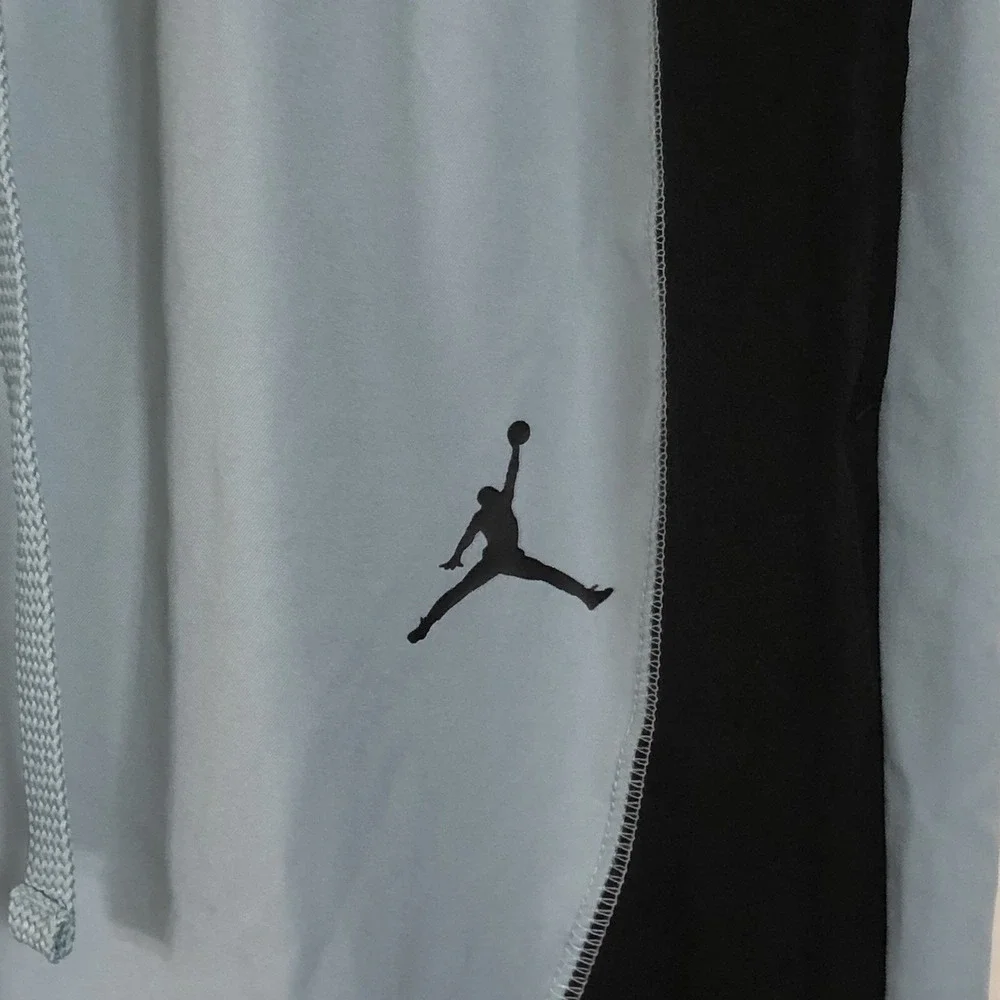 Air Jordan Joggers Track Pant Men's Sz S Light Blue Black Jumpman Ankle Zip Y2K